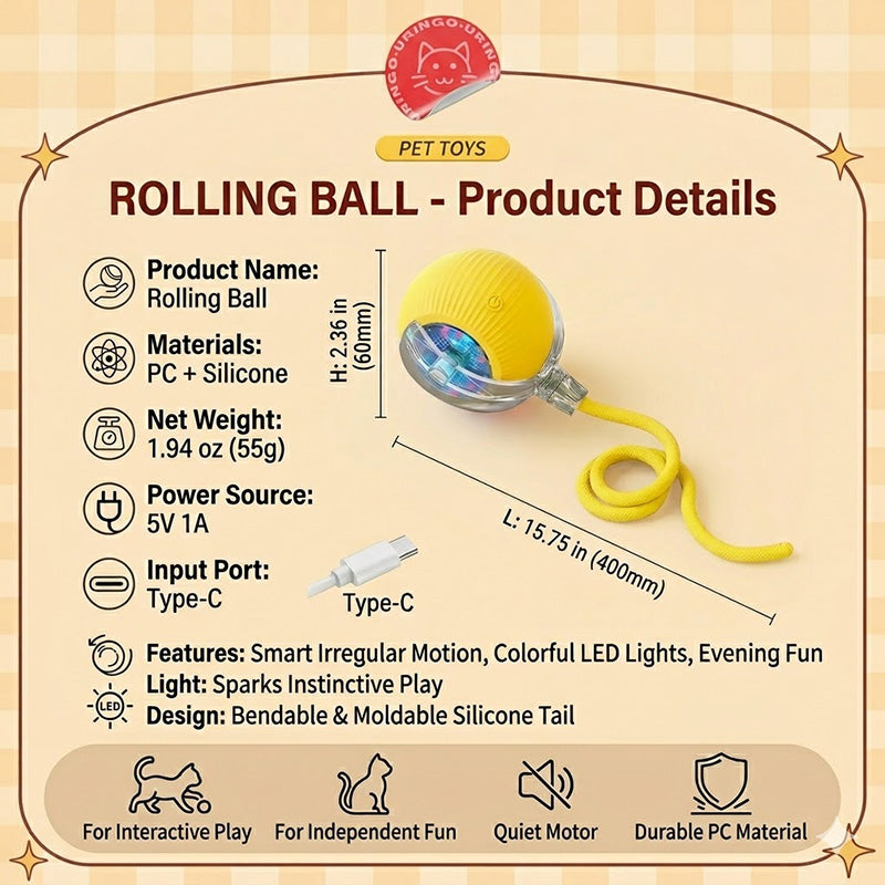 Interactive Pet Ball – Chase, Play & Entertain