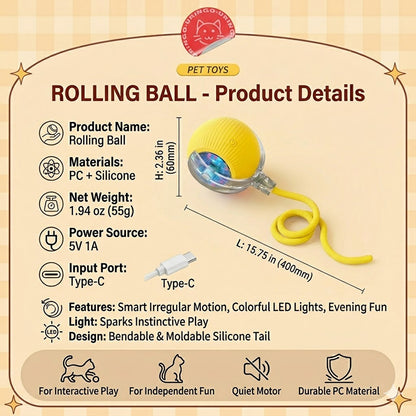 Interactive Pet Ball – Chase, Play & Entertain