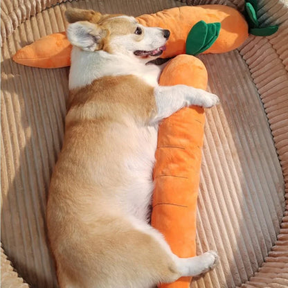Carrot Dog Toy – Chew, Play, and Snuggle