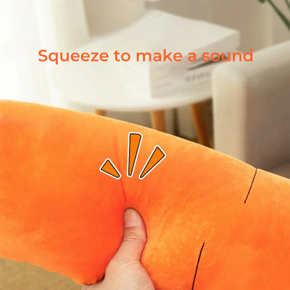 Carrot Dog Toy – Chew, Play, and Snuggle