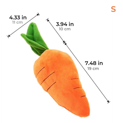 Carrot Dog Toy – Chew, Play, and Snuggle